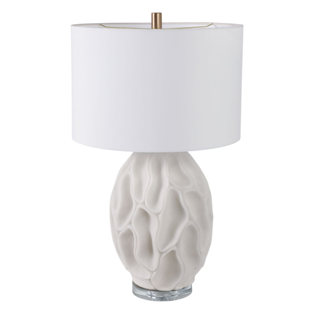 Jonava Quartz Resin Table Lamp - White