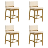Yaneli - Contemporary Natural Wood Counter Height Kitchen Bar Stool