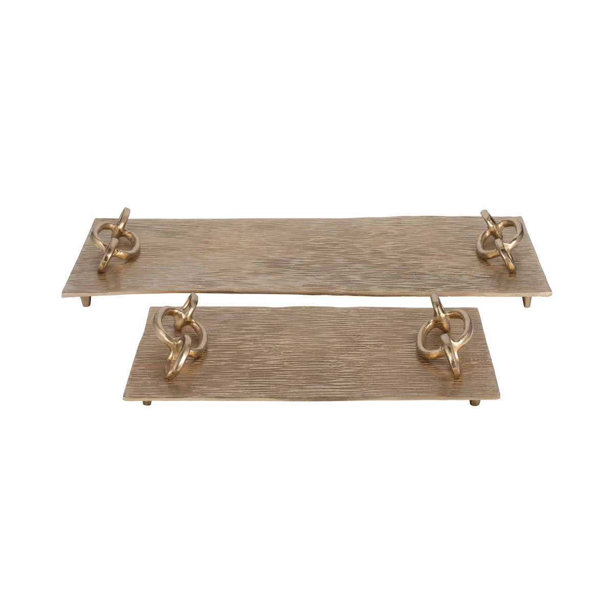 14" / 21" Rada Link Trays (Set of 2) - Gold