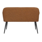 Daniella - High Back Bench - Black Steel Legs