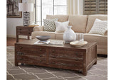8T0621 Townsend Solid Wood Castered Coffee Table In Java