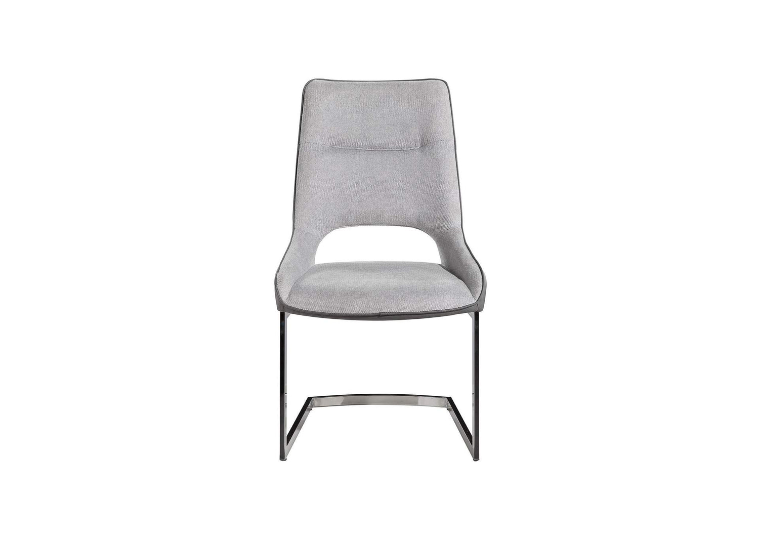 D1119DC-LIGHT_GREY_DRK_GRY_PU D1119 LIGHT GREY - DARK GREY DINING CHAIR