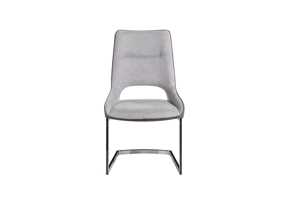 D1119DC-LIGHT_GREY_DRK_GRY_PU D1119 LIGHT GREY - DARK GREY DINING CHAIR