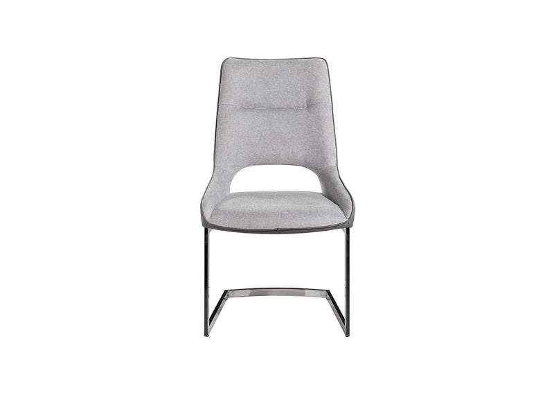 D1119DC-LIGHT_GREY_DRK_GRY_PU D1119 LIGHT GREY - DARK GREY DINING CHAIR