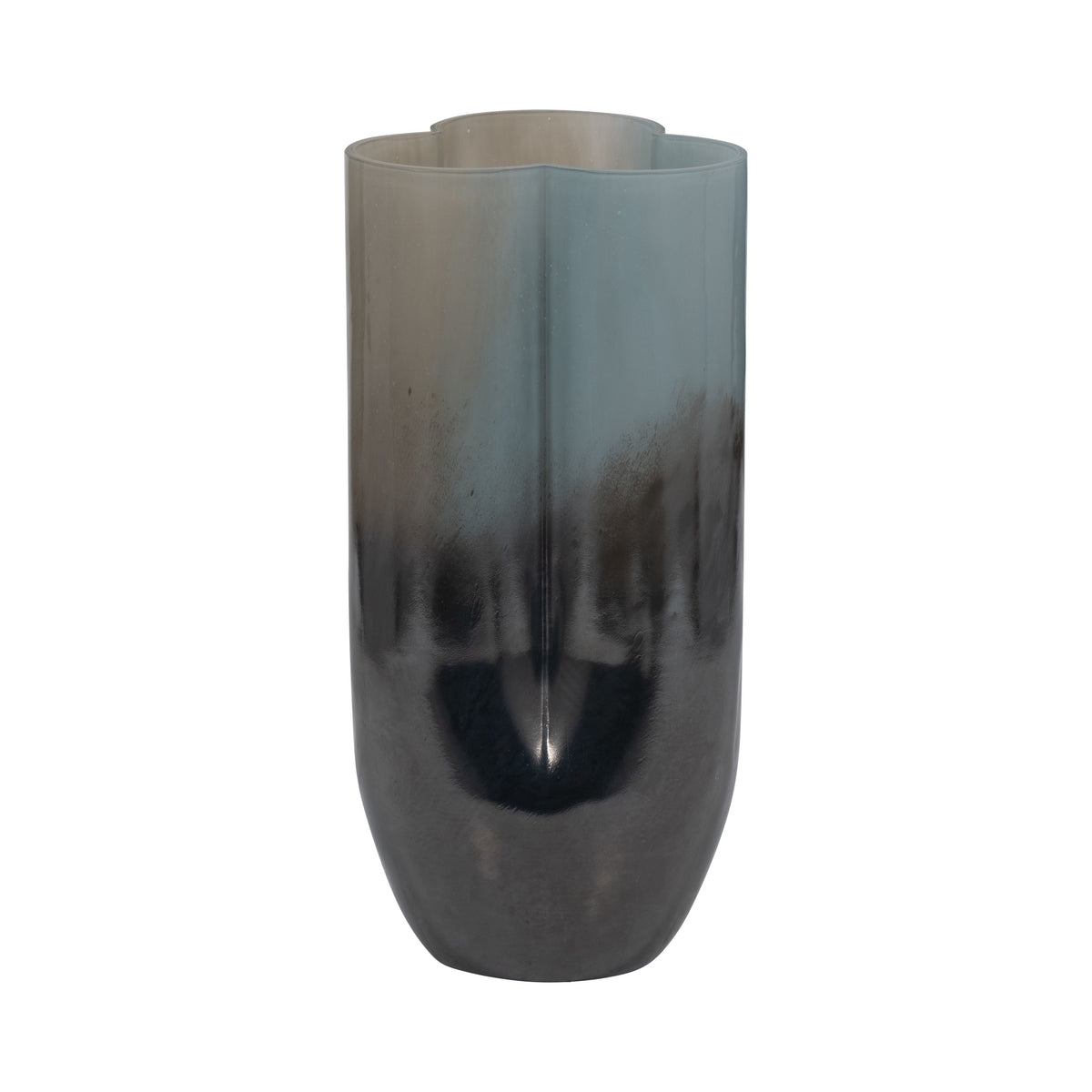 12" Lyna Medium Glass Vase - Blue
