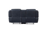 8516BU-2 Littleton Double Reclining Love Seat with Center Console, Receptacles and USB Ports