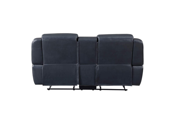 8516BU-2 Littleton Double Reclining Love Seat with Center Console, Receptacles and USB Ports