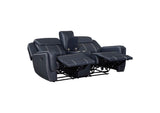 8516BU-2 Littleton Double Reclining Love Seat with Center Console, Receptacles and USB Ports