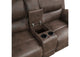 8517BRW-2PW Proctor Power Double Reclining Love Seat with Center Console