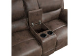 8517BRW-2 Proctor Double Reclining Love Seat with Center Console