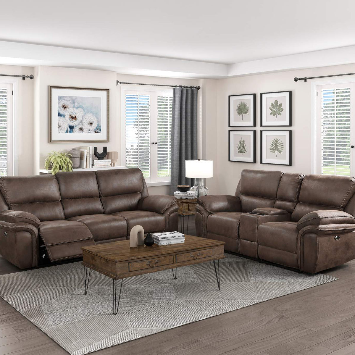 8517BRW-1PW Proctor Power Reclining Chair