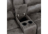 8517GRY-2PW Proctor Power Double Reclining Love Seat with Center Console