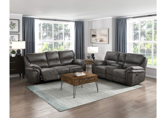8517GRY-3 Proctor Double Reclining Sofa