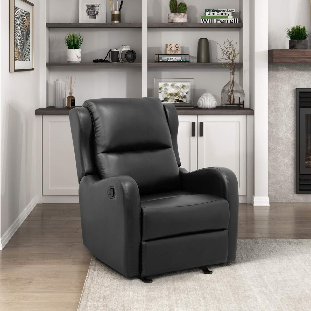 8527BLK-1GD Durant Glider Reclining Chair