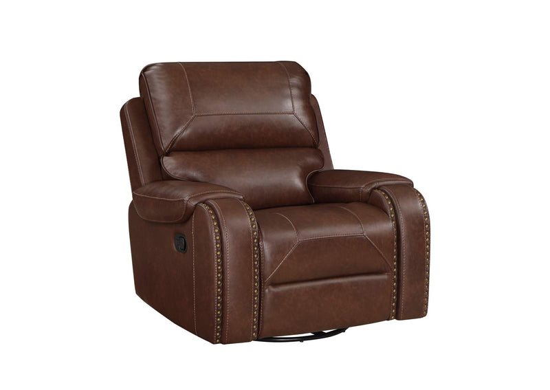 8549BRW-1 Newnan Swivel Glider Reclining Chair