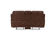 8549BRW-2 Newnan Double Glider Reclining Love Seat with Center Console, Receptacles and USB Ports