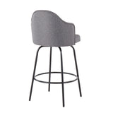 Ahoy - Fixed-Height Counter Stool - Metal Legs And Fabric (Set of 2)