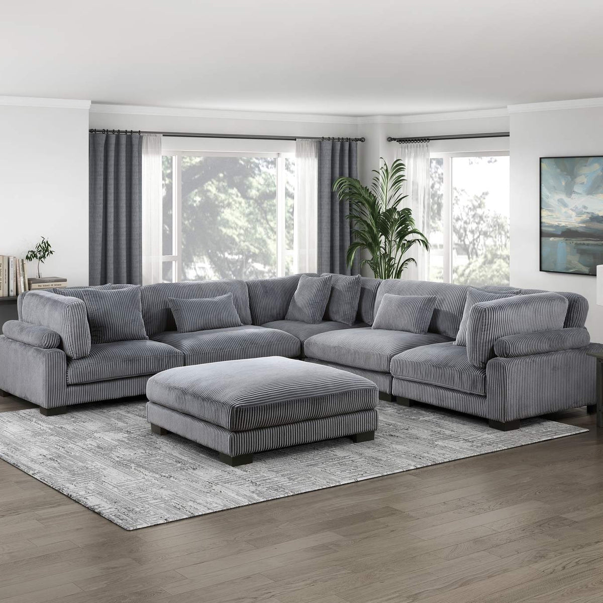 8555GY-4 Traverse Ottoman