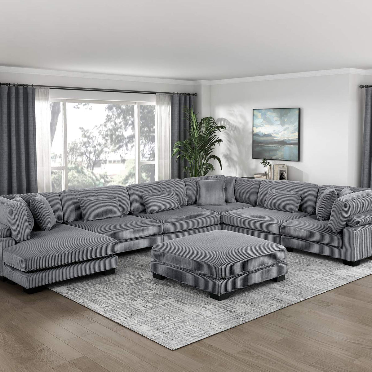 8555GY-4 Traverse Ottoman