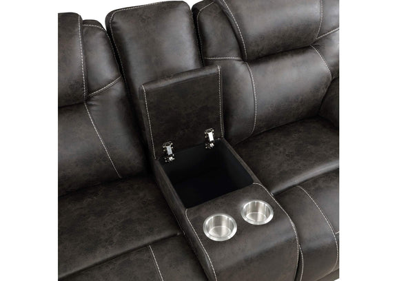 8560PM-2 Gainesville Double Reclining Love Seat with Center Console