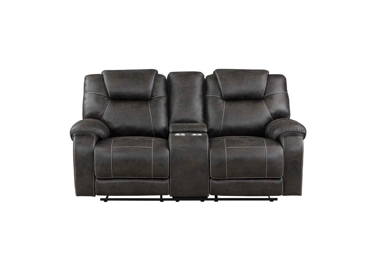 8560PM-2 Gainesville Double Reclining Love Seat with Center Console