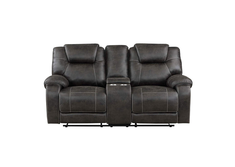 8560PM-2 Gainesville Double Reclining Love Seat with Center Console