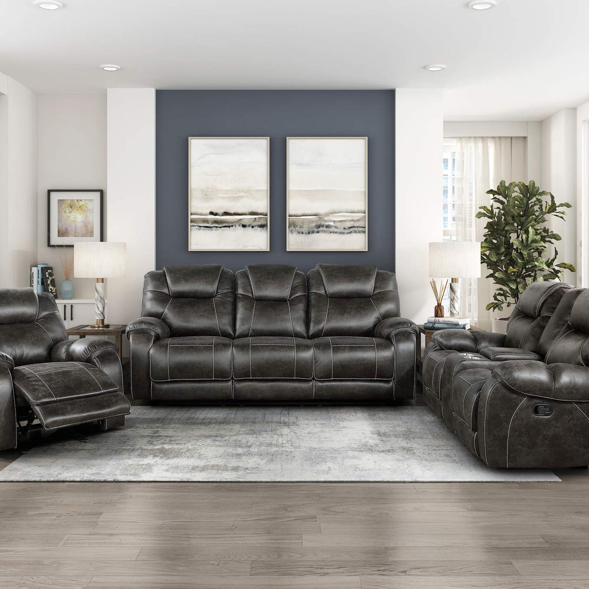8560PM-3 Gainesville Double Reclining Sofa