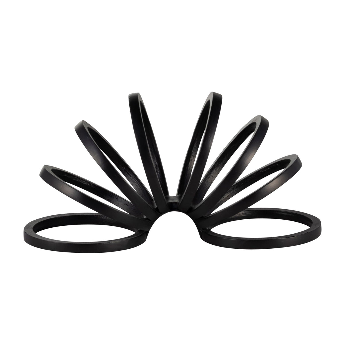 Metal 11" Slinky Ring Deco - Black