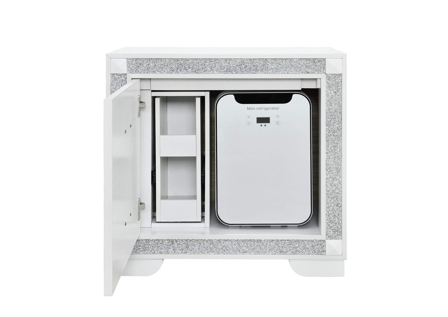 SOLEIL-WHITE-NS_W_COOLER_+_SPKR SOLEIL WHITE NIGHTSTAND WITH COOLER AND SPEAKER