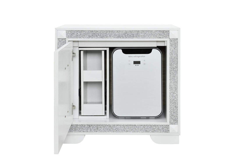 SOLEIL-WHITE-NS_W_COOLER_+_SPKR SOLEIL WHITE NIGHTSTAND WITH COOLER AND SPEAKER