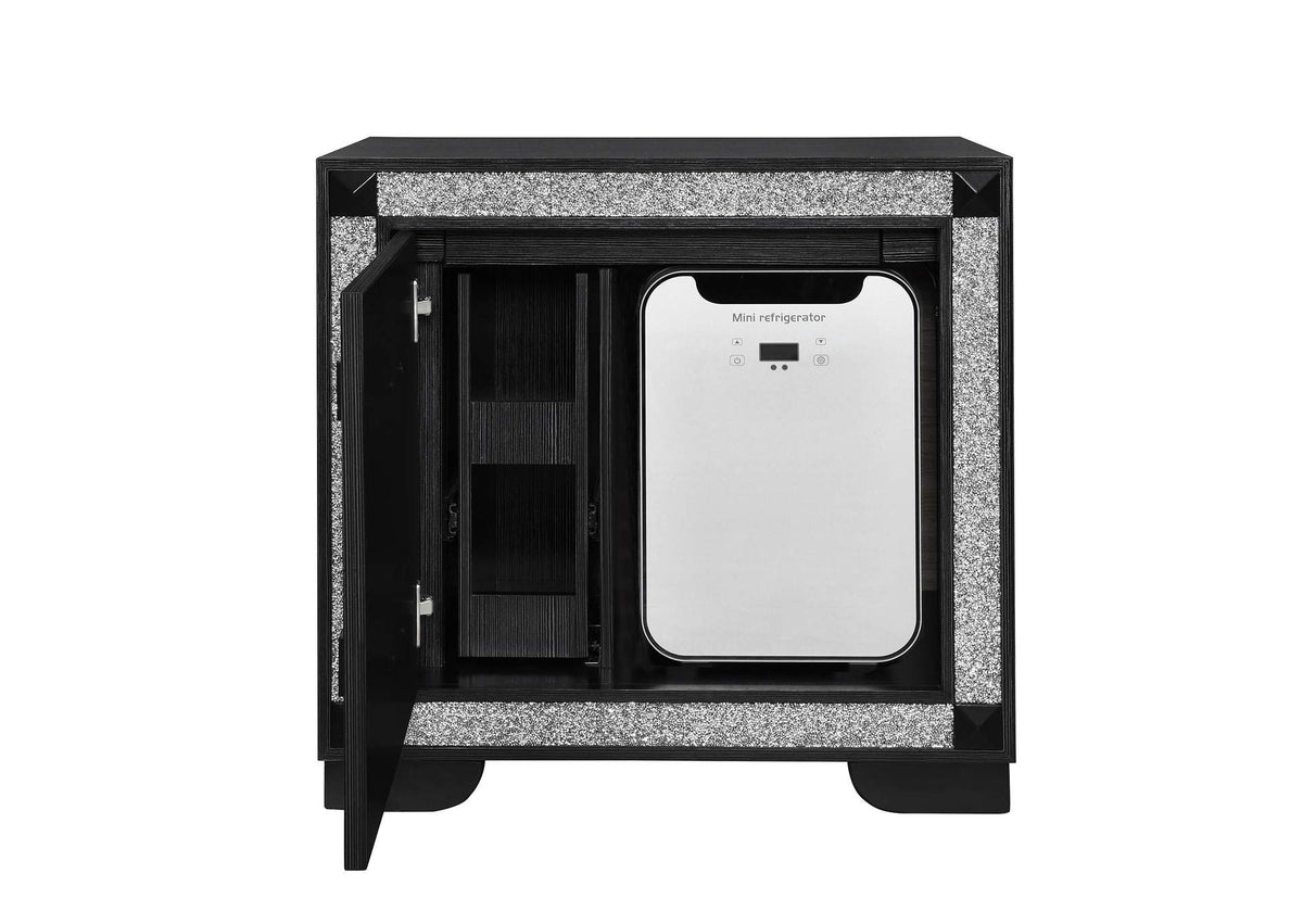 SOLEIL-CHARCOAL-NS_W_COOLER_+_SPKR SOLEIL CHARCOAL NIGHTSTAND WITH COOLER AND SPEAKER