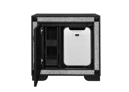 SOLEIL-CHARCOAL-NS_W_COOLER_+_SPKR SOLEIL CHARCOAL NIGHTSTAND WITH COOLER AND SPEAKER