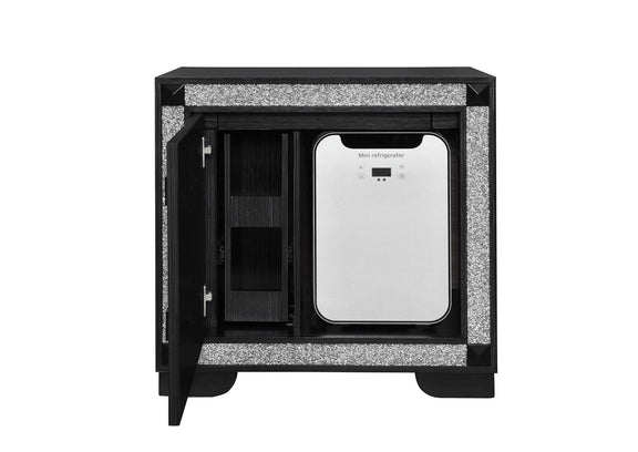 SOLEIL-CHARCOAL-NS_W_COOLER_+_SPKR SOLEIL CHARCOAL NIGHTSTAND WITH COOLER AND SPEAKER