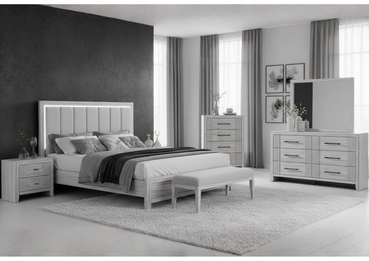 ELSIE-GREY-QBG ELSIE GREY QUEEN BED GROUP