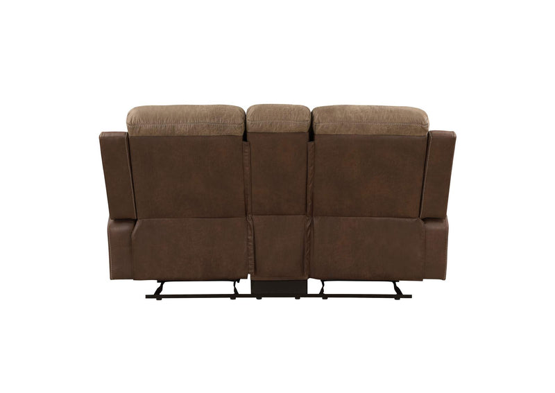 8599BR-2 Glendale Double Glider Reclining Love Seat with Center Console