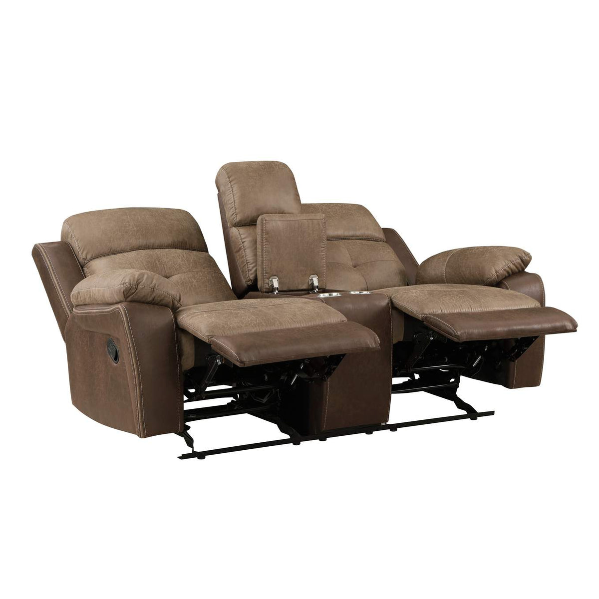 8599BR-2 Glendale Double Glider Reclining Love Seat with Center Console