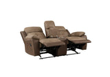 8599BR-2 Glendale Double Glider Reclining Love Seat with Center Console