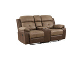 8599BR-2 Glendale Double Glider Reclining Love Seat with Center Console