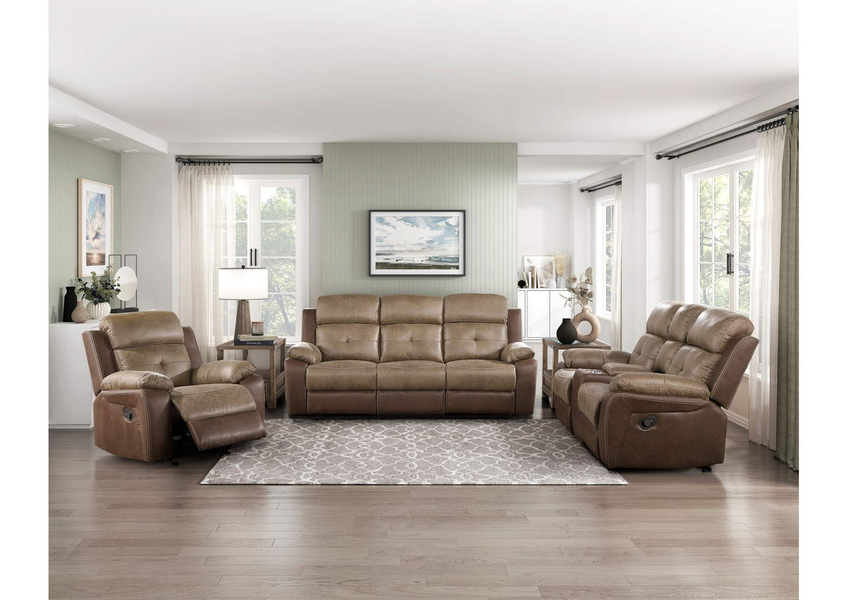 8599BR-2 Glendale Double Glider Reclining Love Seat with Center Console