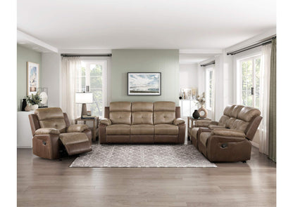 8599BR-2 Glendale Double Glider Reclining Love Seat with Center Console