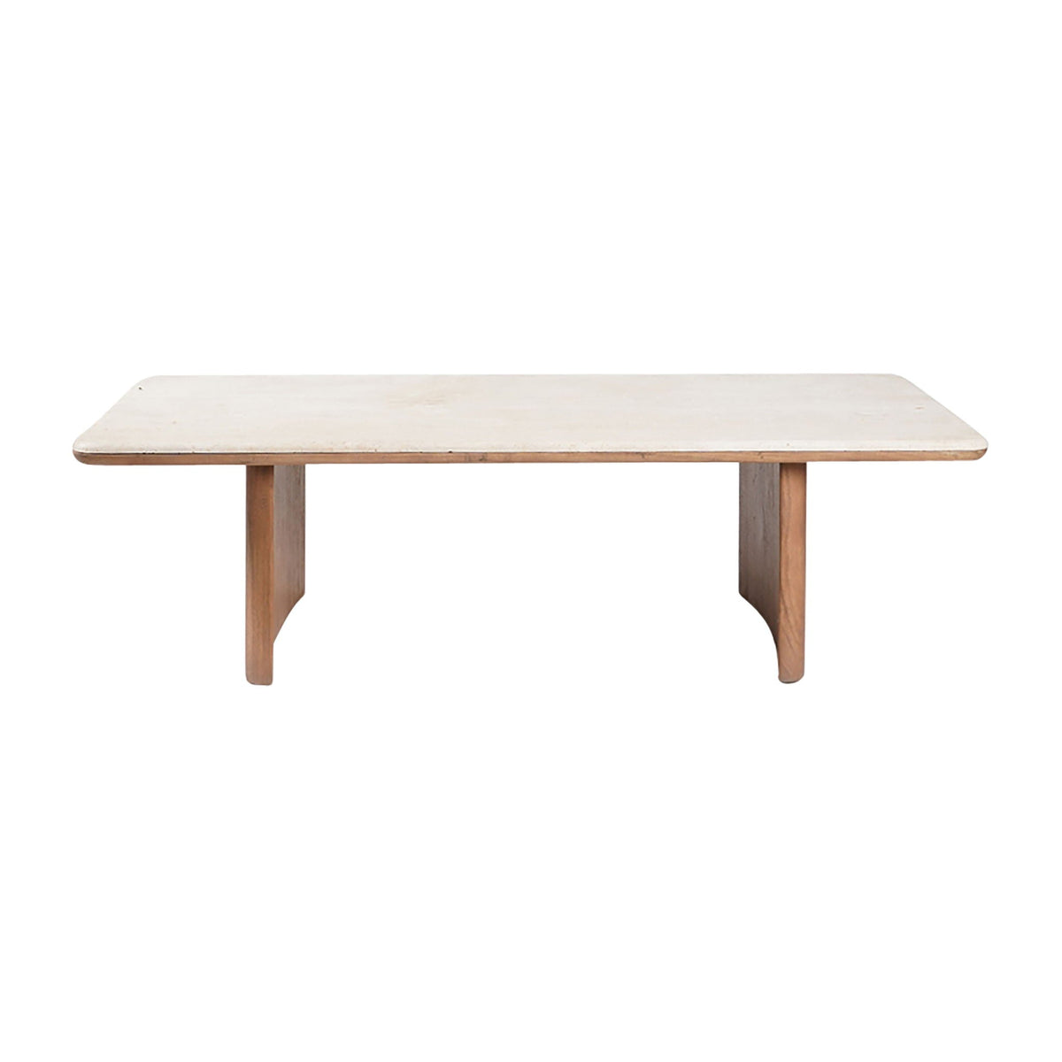 55X16" Travertine Coffee Table - Brown