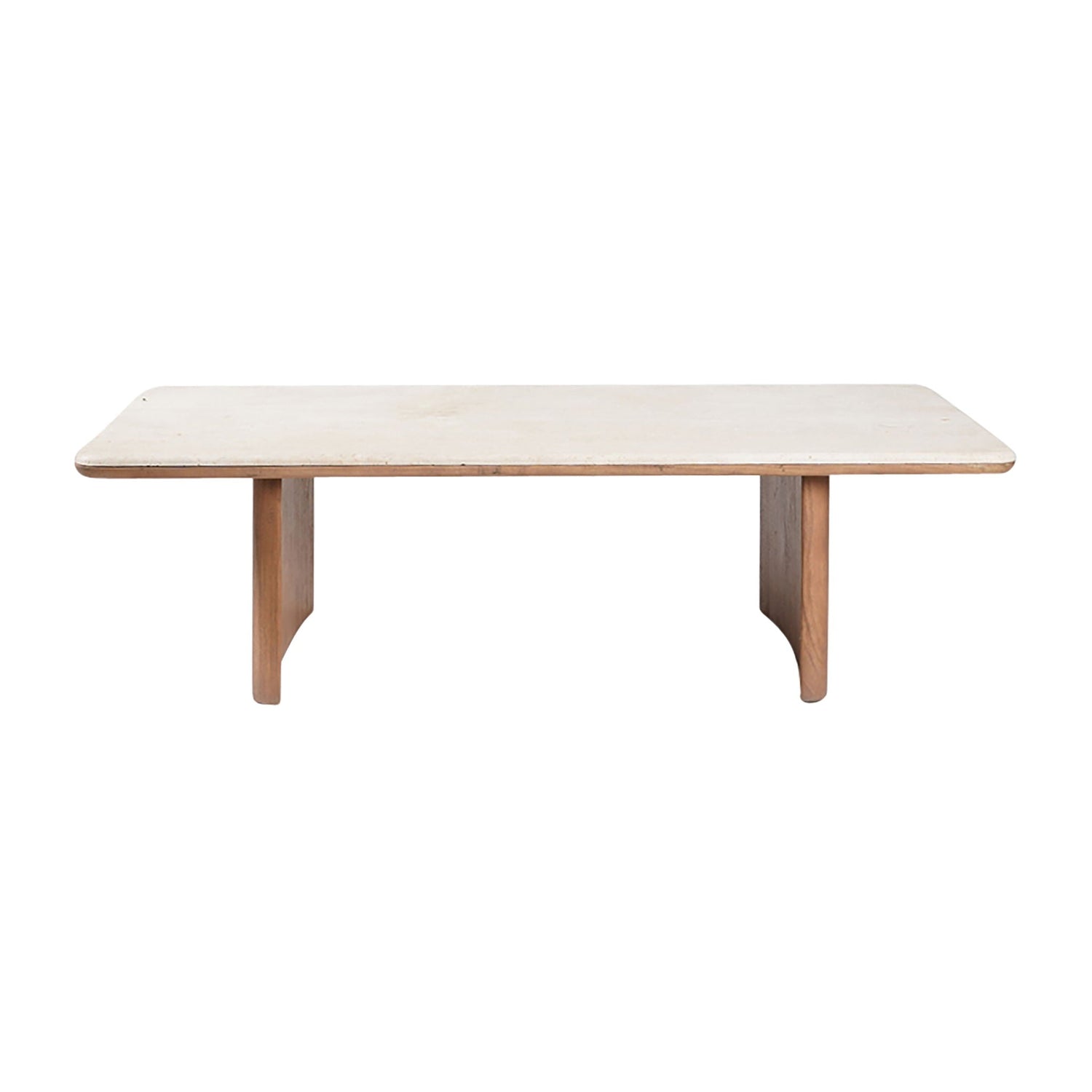 55X16" Travertine Coffee Table - Brown