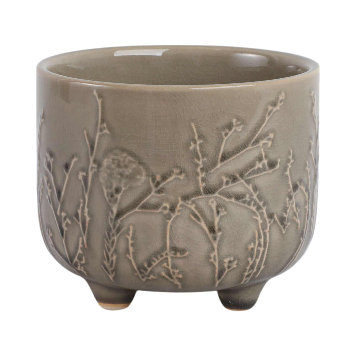 Flower Branches Planter - Cream