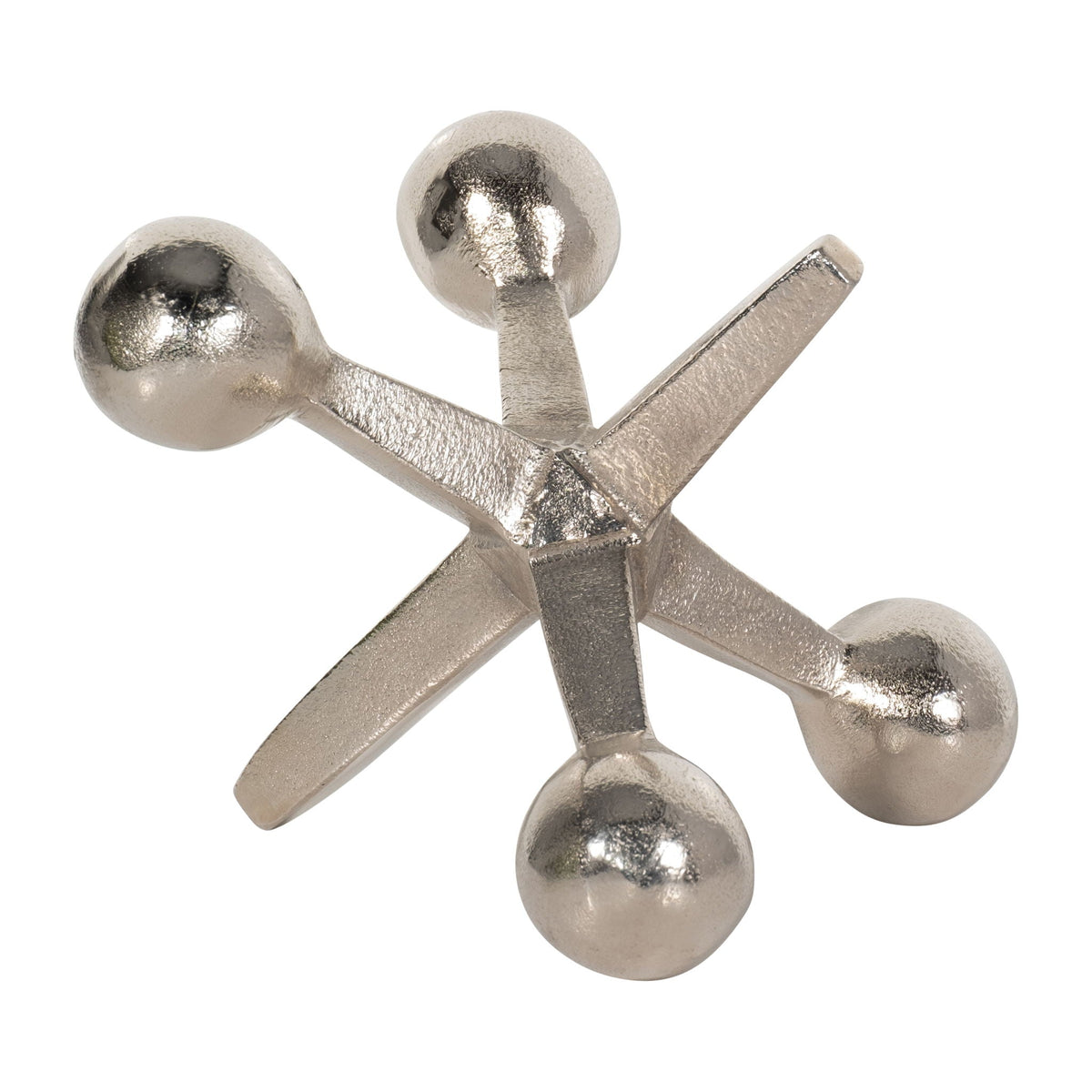 Metal Jacks Decor 5" - Silver
