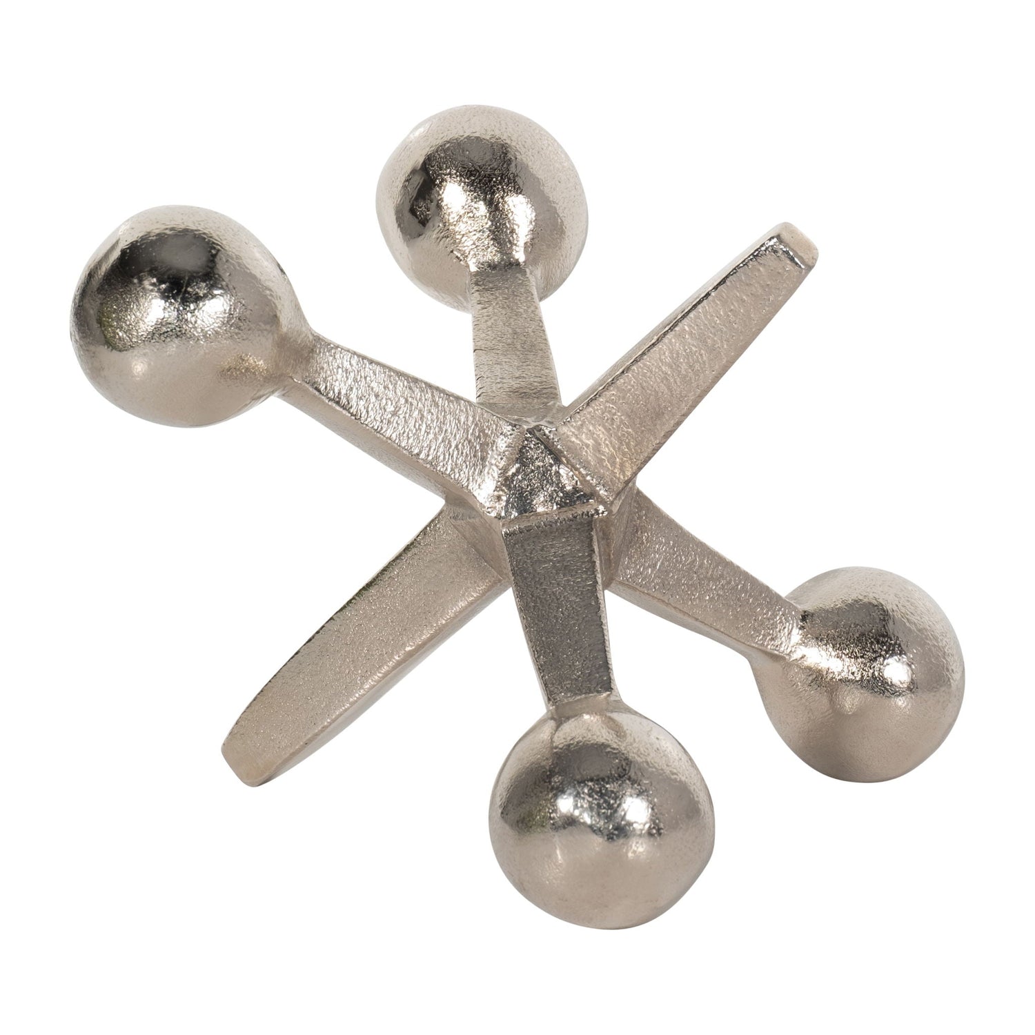 Metal Jacks Decor 5" - Silver