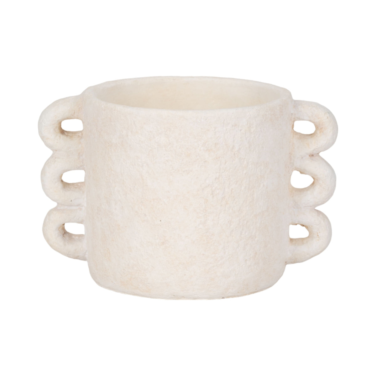 10" Arch Handle Planter - White
