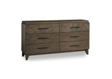 EQY682A Broderick Six - Drawer Dresser In Wild Oats Brown (2024)