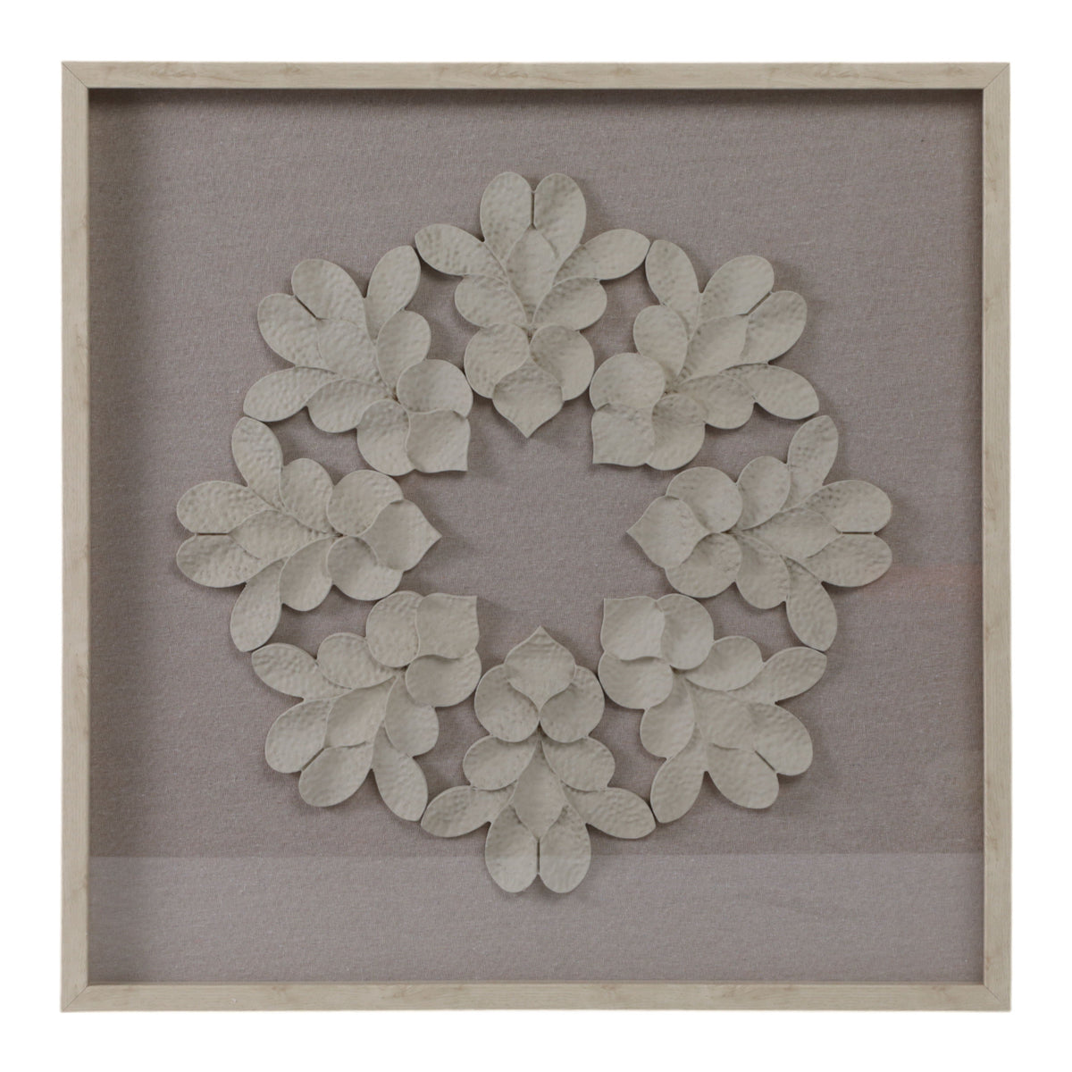 Clairvux Dimensional Leaf Shadowbox Art - Gray