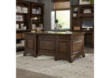 881281 Hartshill 72-inch 7-drawer Executive Desk Burnished Oak