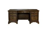 881281 Hartshill 72-inch 7-drawer Executive Desk Burnished Oak